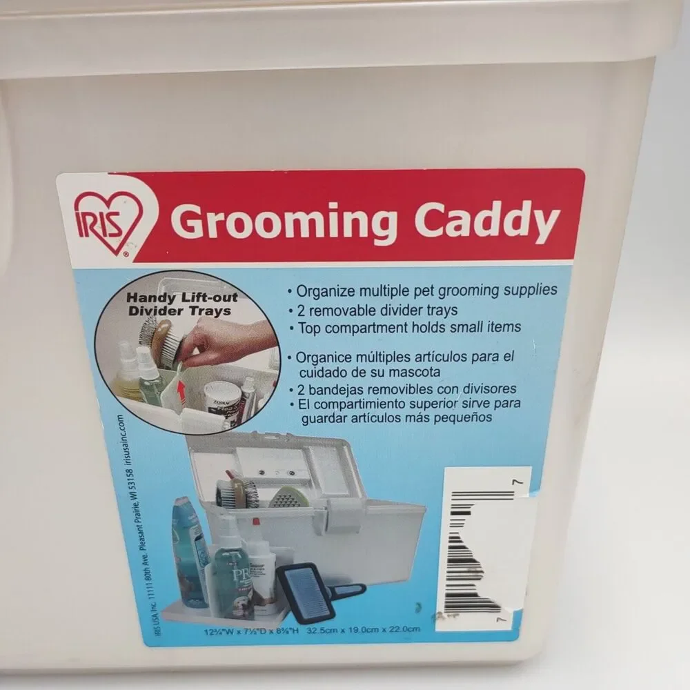 IRIS Grooming Caddy with Handy Lift-out Divider Trays & Top Compartment